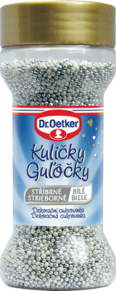 Dr. Oetker Kuličky stříbrné/bílé (65 g)