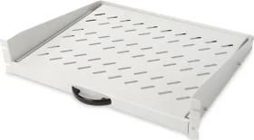 Digitus výsuvná police 19" 2U šedá / Police / Nosnost 30 kg / 483x367x88 mm (DN-19-TRAY-2-450)