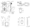 GROHE - Rapid SL Set předstěnové instalace, klozetu, sedátka SoftClose, tlačítka Arena Cosmopolitan a sady pro vhazování tablet, alpská bílá SANI11BB3146
