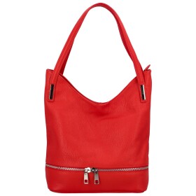 Luxusní dámská kožená kabelka přes rameno Yvet, červená