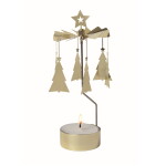 Pluto Design Rotující svícen Gold Trees, zlatá barva, kov