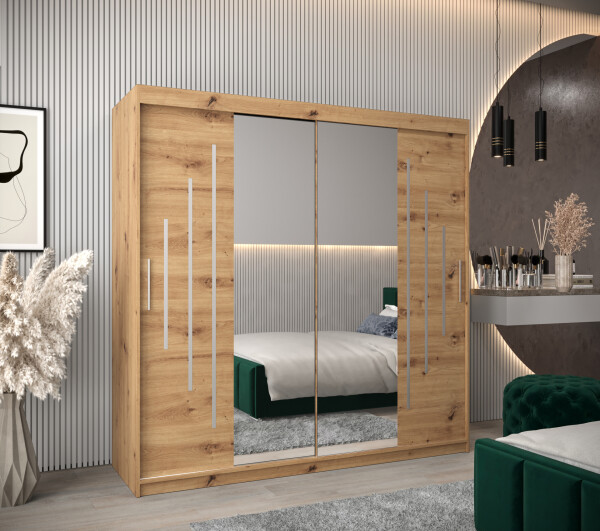 Šatní skříň Abi Y1 Barva korpusu: Dub artisan, Rozměry: 200 cm, Dveře: Dub artisan