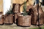 Chic Antique Proutěný koš na kolečkách Dark Nature Větší, přírodní barva, proutí