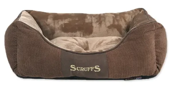 SCRUFFS Pelech Chester Box Bed hnědá / Velikost S / 50 x 40 cm / Žinylka / Hranatý s bočnicemi (974-01170)