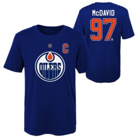 Outerstuff Dětské tričko Connor McDavid Edmonton Oilers NHL Captains Name and Number Velikost: Dětské M (10 - 12 let)