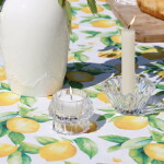 Chic Antique Svícen Clear Grooves, čirá barva, sklo