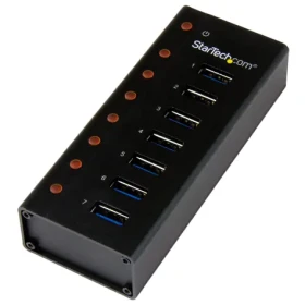 StarTech USB 3.0 HUB 7 portů černá / USB hub / aktivní napájení / hliník (ST7300U3M)