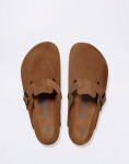 Birkenstock Boston Suede Leather Dark Tea Tonal FB 41