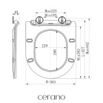 CERANO - WC sedátko WC sedátko Cesso/Felci/Carlito - Slim/SoftClose - UF plast - bílá lesklá - 36,4x4,9x42,7 CER-414770