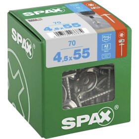 SPAX 4577000450556 Klempířský šroub 4.5 mm 55 mm T-STAR plus nerezová ocel A2 70 ks