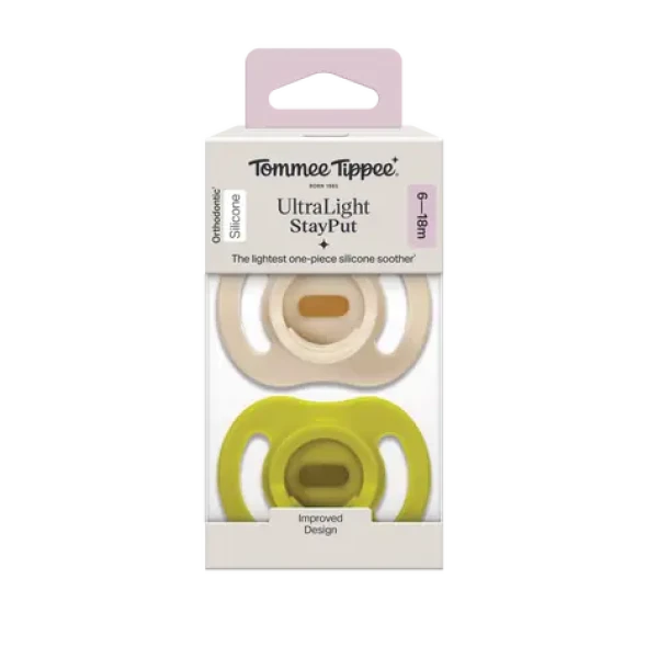 Tommee Tippee Silikonový Dudlík Ultra-light 6-18m, 2 ks - více barevných variant (433595)