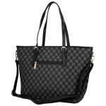 Trendy dámská koženková kabelka na rameno Elina, černá