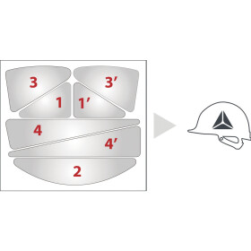 Reflexní nálepka na přilby Delta Plus Barva: Šedá kovová