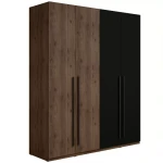 Šatní skříň Wenecja 20 ořech elegant/černá onyx