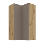 Horní rohová skříňka Aria 60x60 GN-108 2F (90°) Barva korpusu: Bílá, Barva dvířek: BL - Black AFM