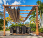 Paragon Outdoor Florenz hliníková pergola 350x505x236 cm světle hnědá