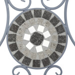 Zahradní set 1+2, kov, keramická mozaika, šedá, US1500 SET