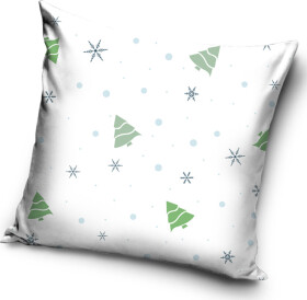 Velurový povlak na polštářek Bílé Vánoce