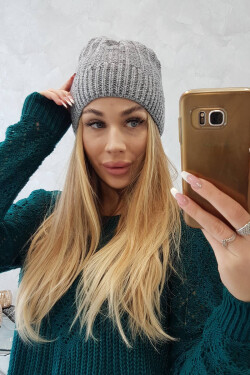 Fleecová čepice Anna K238 tmavě šedá UNI