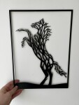 Strom života kůň dekorace na zeď Rozměr (cm): 38 x 27, Dekor: Černá