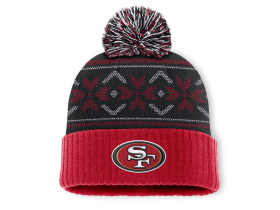 Fanatics Pánská zimní čepice San Francisco 49ers NFL Snowday Cuffed Knit Hat with Pom