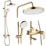 REA - Sprchový set Veneta Brush Gold REA-P3003