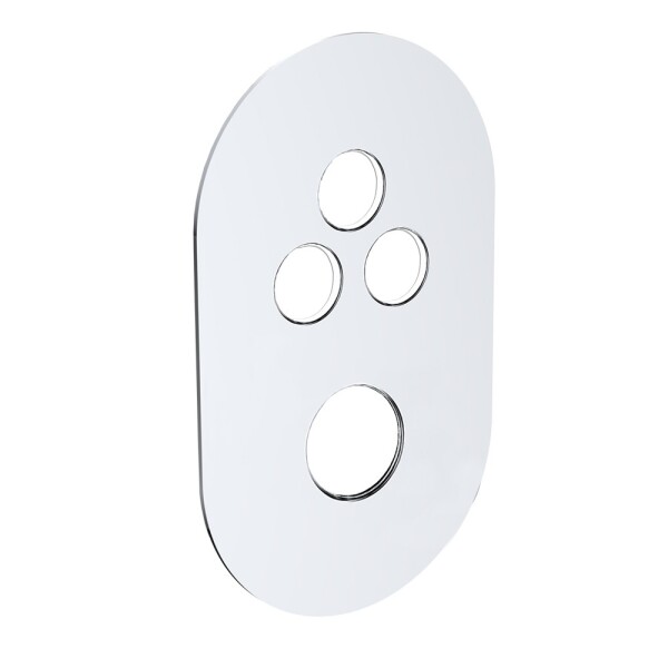 Mereo Kryt oválný pro 3-cestnou podomítkovou termostatickou baterii, 120 * 200 mm CB415TOS3