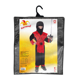 Dětský kostým Ninja červený, vel. S