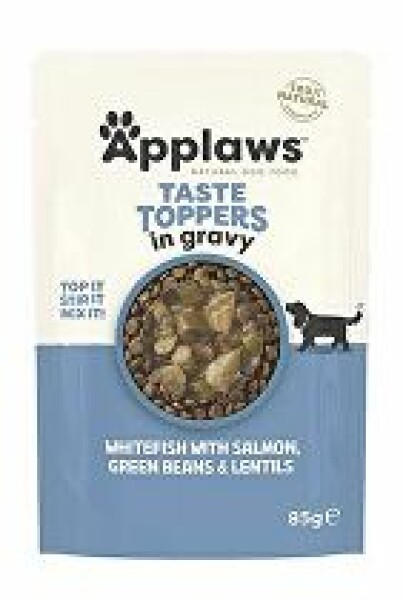 Applaws Dog kapsa Toppers Gravy bílá ryba a losos 85g