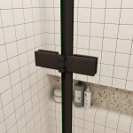 H K - Sprchové dveře MELODY BLACK LINE B8 120 zalamovací, 120–122 × 195 SE-MBLINEB8120SET