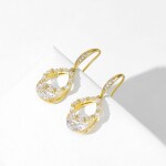Náušnice Swarovski Elements Céline Gold, Zlatá