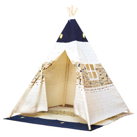 Stan TeePee béžovo-modrý 150cm