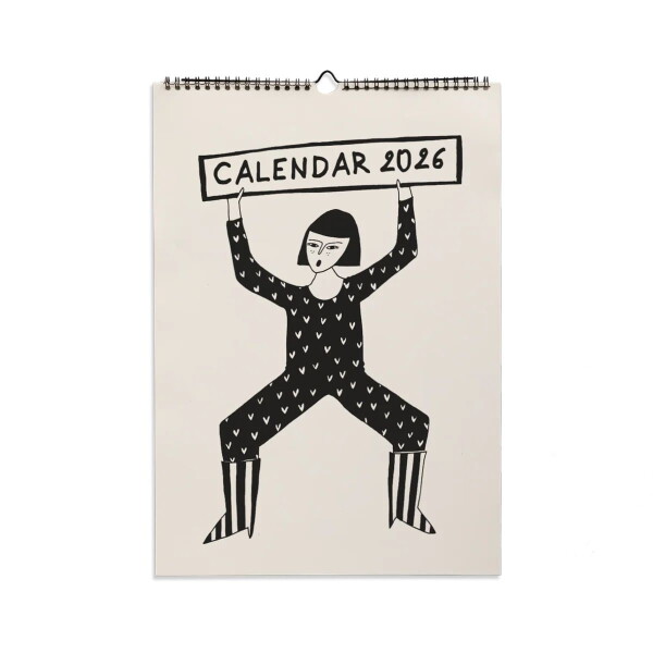 Helen b Nástěnný kalendář Yearly 2026, bílá barva, papír