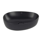 VILLEROY & BOCH - Antao Umyvadlo na desku, 40x51 cm, CeramicPlus, Pure Black 4A7351R7