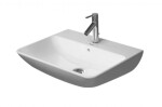 DURAVIT - ME by Starck Umyvadlo 65x49 cm, s přepadem, s otvorem pro baterii, WonderGliss, bílá 23356500001