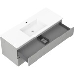 MEXEN/S - Orio koupelnová skříňka 120 cm s umyvadlem Otis, 2 zásuvky, šedá mat/bílá mat 91A10-12047-2-BFF62-W18M01