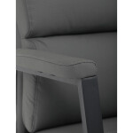 Židle kancelářská, šedá ekokůže, kříž kov chromový, houpací mechanismus, čalouněné područky