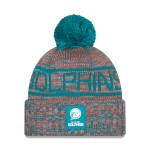 New Era Pánská zimní čepice Miami Dolphins NFL Throwback 2025 Sideline Sport Knit