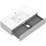 MEXEN/S - Orio koupelnová skříňka 100 cm s umyvadlem Otis, 1 šuplík, šedá mat/bílá mat 91A10-10023-1-BF62-W18M01