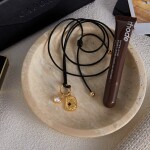 ELENYS Relic Cord – pozlacený náhrdelník 18K žluté zlato Délka: Nastavitelná / 82 cm max.