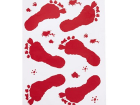 Smiffys.com Samolepka na podlahu a okna, otisky stop