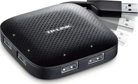 TP-Link UH400 černá / USB hub / 4x USB 3.0 / 5 Gbps / bez adaptéru