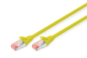 Digitus Cat6 S/FTP žlutý / Patch kabel / RJ45-RJ45 / 0,5 m / AWG 27 / LSZH (DK-1644-005/Y)