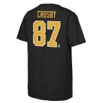 Outerstuff Dětské tričko Sidney Crosby #87 Pittsburgh Penguins NHL Flat Captains Name & Number Short Sleeve Cotton Velikost: Dětské S (122 – 134)