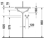 DURAVIT - Starck 3 Umývátko rohové 43x38 cm, s 1 otvorem pro baterii, s WonderGliss, bílá 07524400001