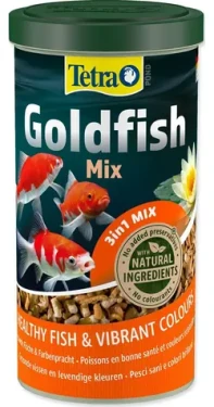 Tetra Pond GoldfishMix / Krmivo pro ryby / Pro zlaté rybky v jezírku / Vločky se spirulinou / 1 l (A1-140233)