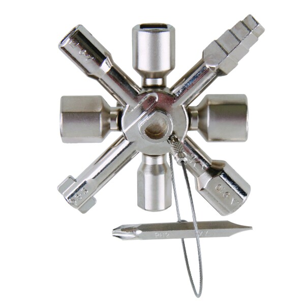 STREND PRO 231848 Klíč univerzální na rozvodné skříně, trojdílný UNIKEY-DB1