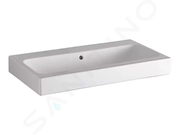 GEBERIT - iCon Umyvadlo 750x485 mm, bez otvoru pro baterii, s přepadem, s KeraTect, bílá 124078600