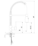 OMNIRES - X2 dřezová baterie, chrom lesk/černá mat X2CR