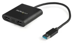 StarTech adaptér USB-A na HDMI černá / 4K 3840×2160 / 2kanálový zvuk / 0,25 m (USB32HD2)